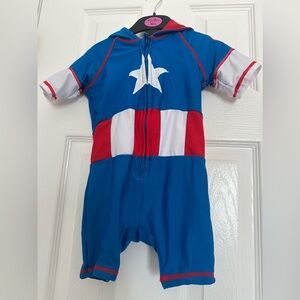 Disney Blue and Red Kids Swim One Piece